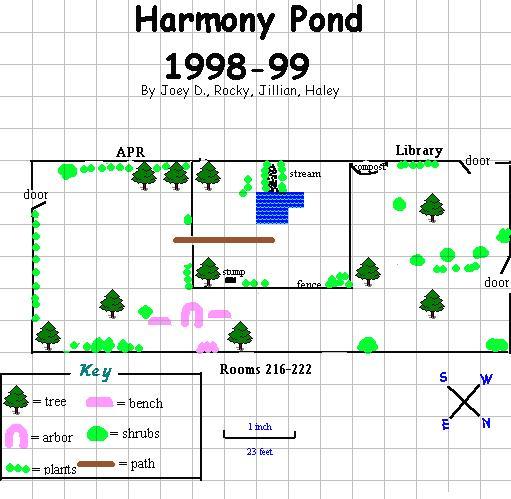 map of Harmony Pond